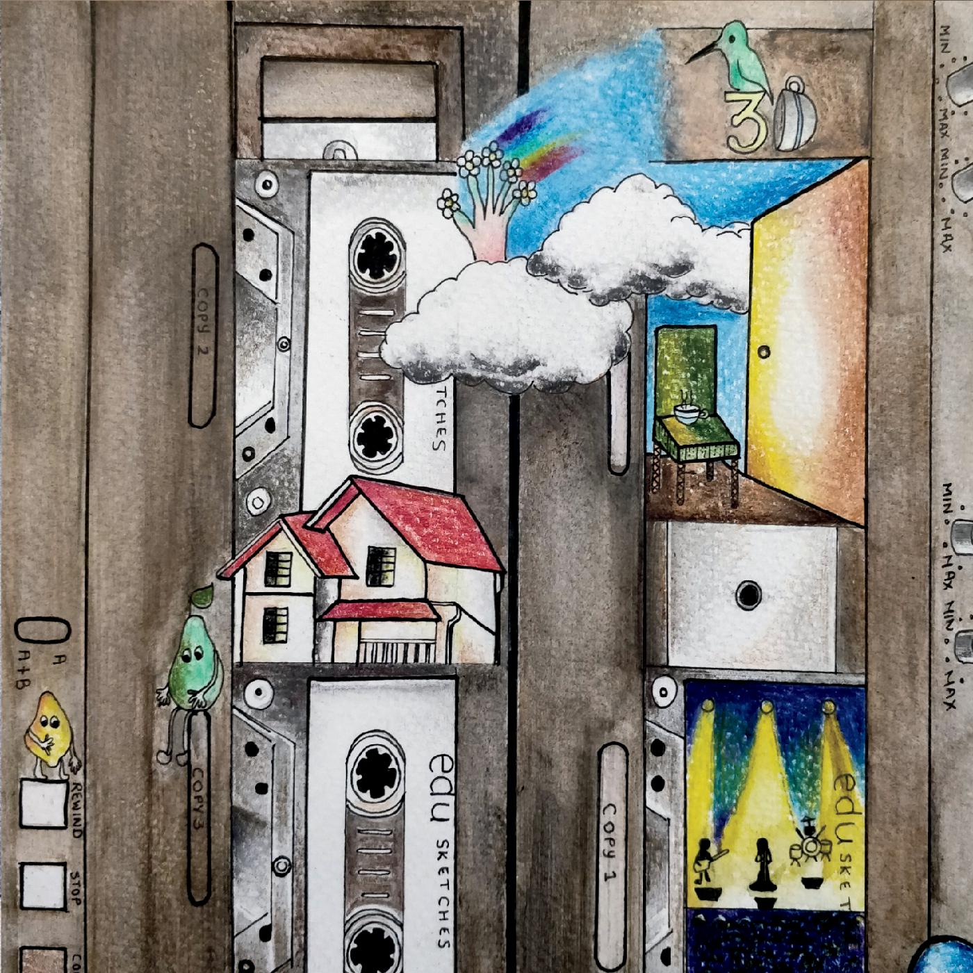 edu "sketches 3d" 180-gram translucent yellow vinyl